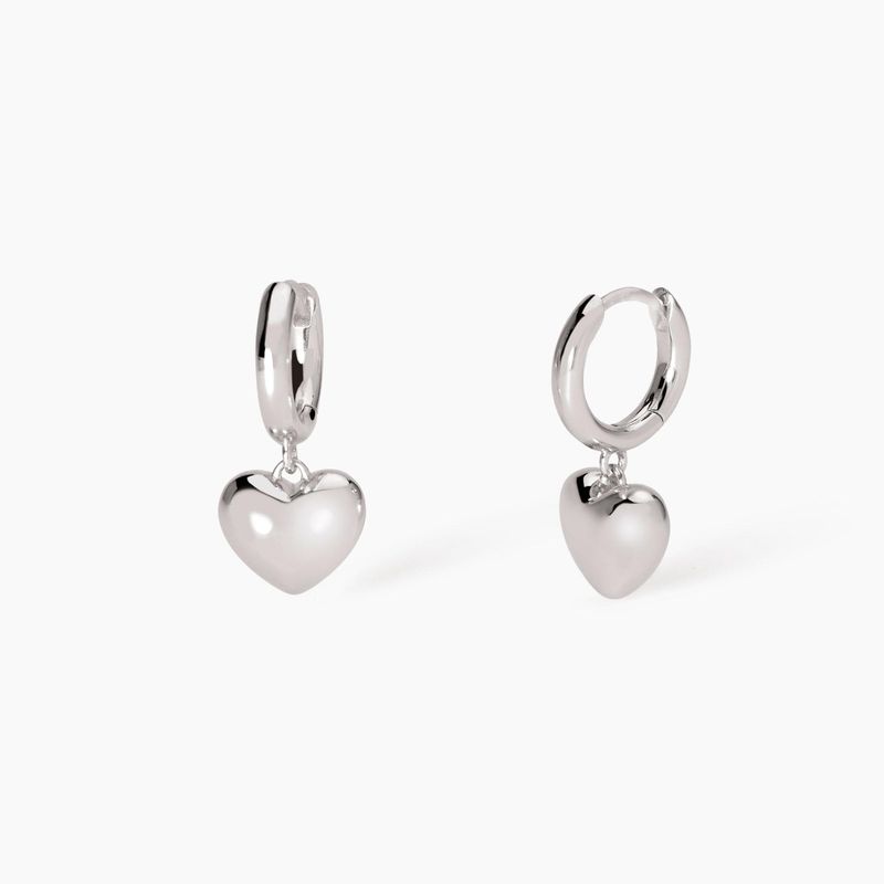 Orecchini in argento con cuore Feeling Mabina