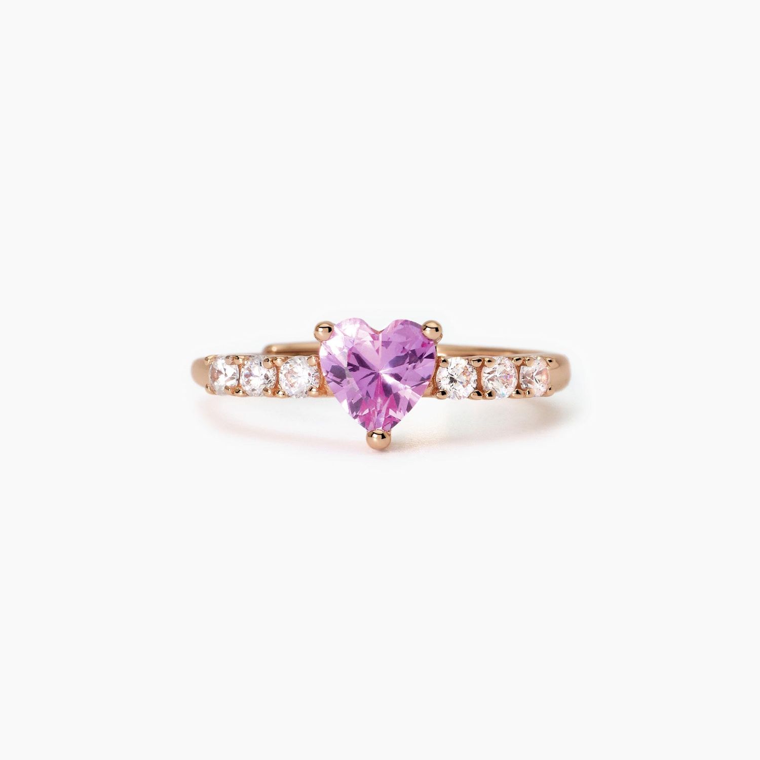 Anello donna con tormalina sintetica e zirconi Rouge Mabina