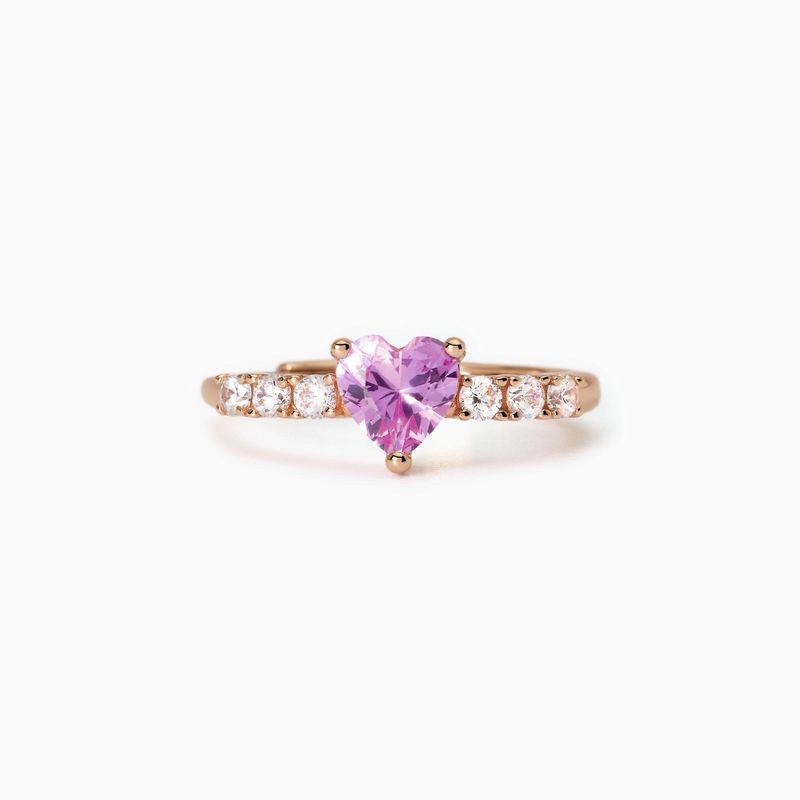 Anello donna con tormalina sintetica e zirconi Rouge Mabina