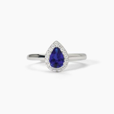 Anello in argento con zaffiro sintetico  Mabina