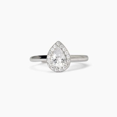 Anello in argento con zirconi bianchi  Mabina