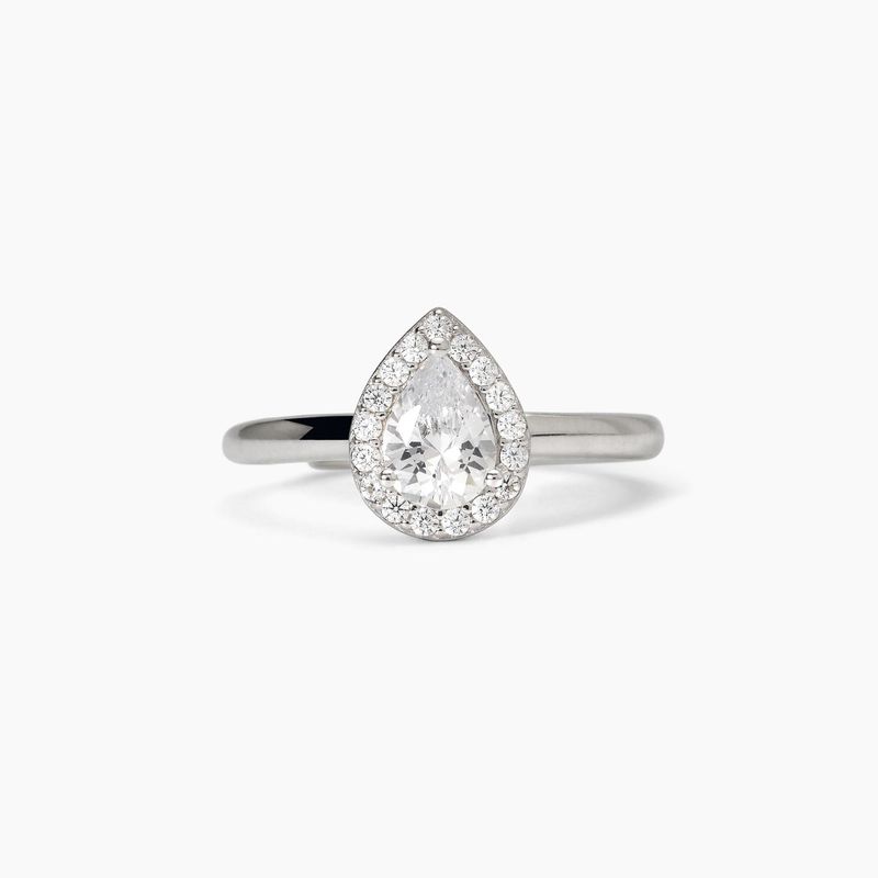 Anello in argento con zirconi bianchi  Mabina