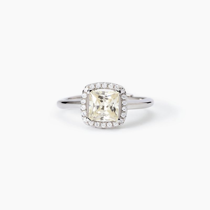 Anello in argento con zircone Lemon  Mabina