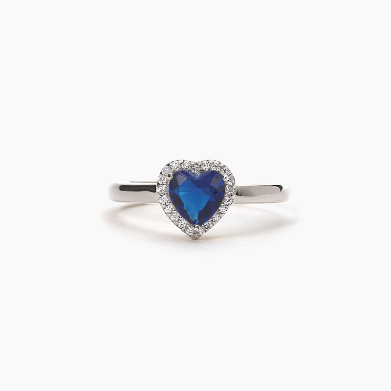 Anello regolabile con zaffiro sintetico a cuore LOVE AFFAIR Mabina