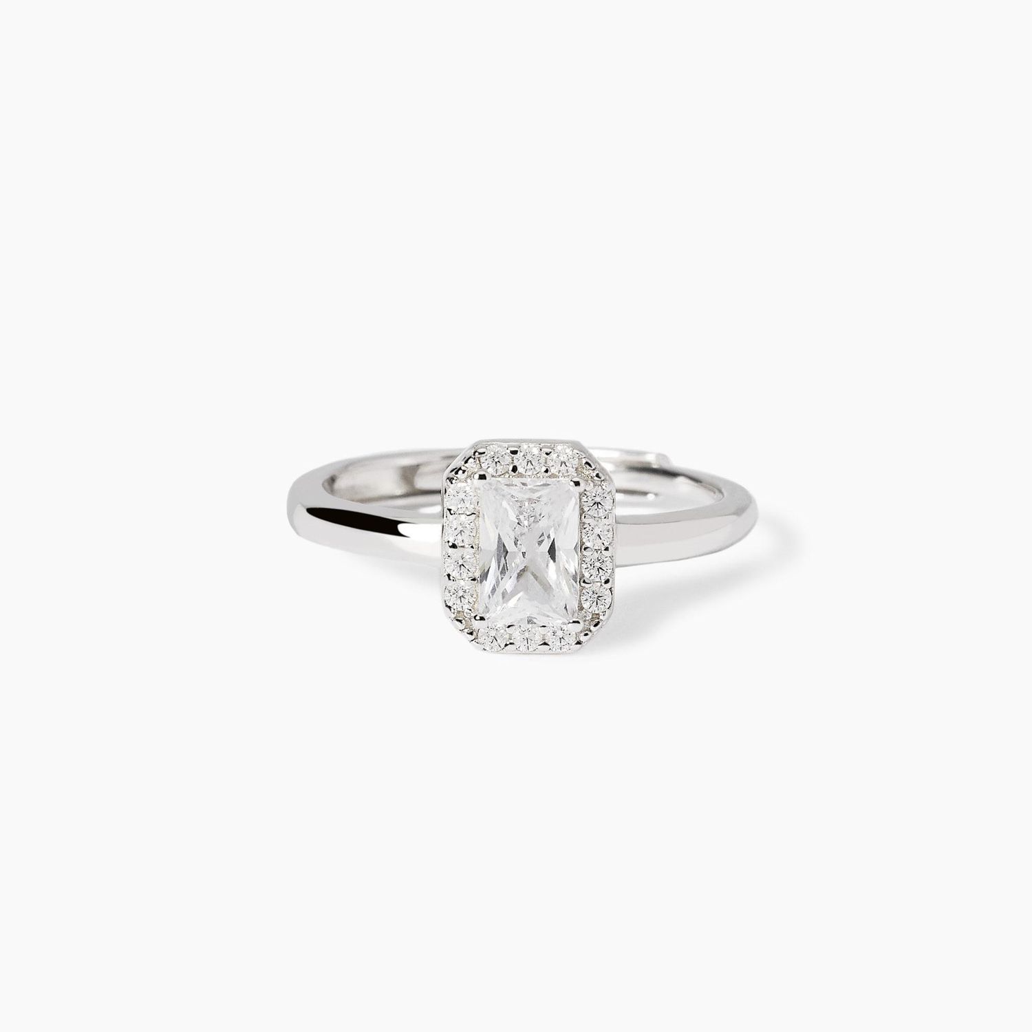 Anello con zircone taglio ottagonale Mabina
