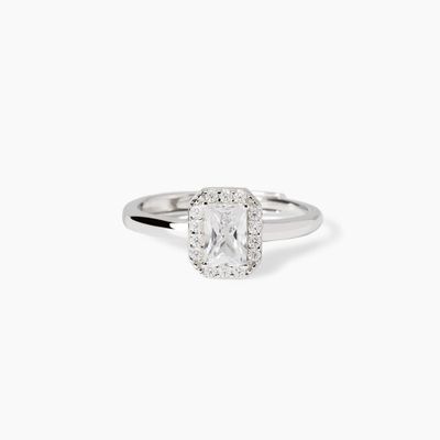 Anello con zircone taglio ottagonale Mabina