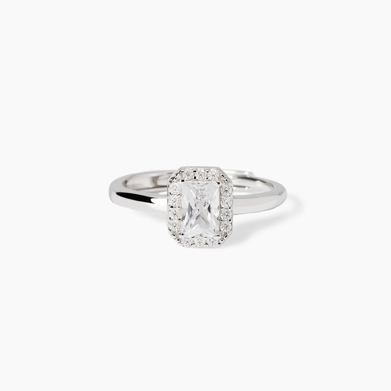 Anello con zircone taglio ottagonale Mabina