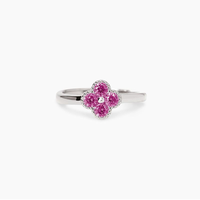 Anello con fiore rosa Jasmine Mabina