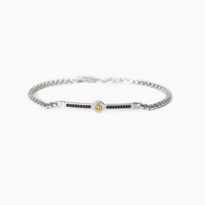 Bracciale tennis uomo con zirconi neri Tennis Club Mabina Uomo
