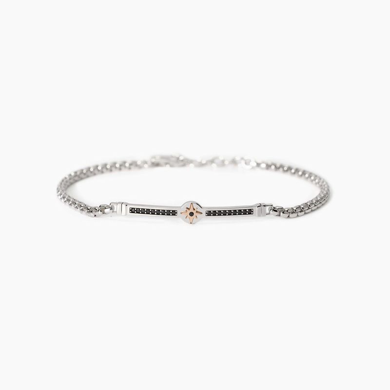 Bracciale con placca centrale ancora Cruise  Mabina Uomo