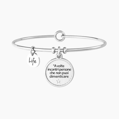 Bracciale Rigido In Acciaio Con Ciondolo Amicizia - Kidult