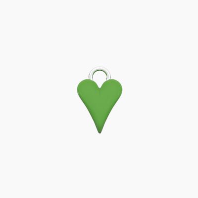 Ciondolo per orecchini a forma di cuore verde Kidult