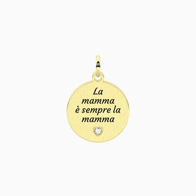 Ciondolo dorato con frase per la mamma Kidult