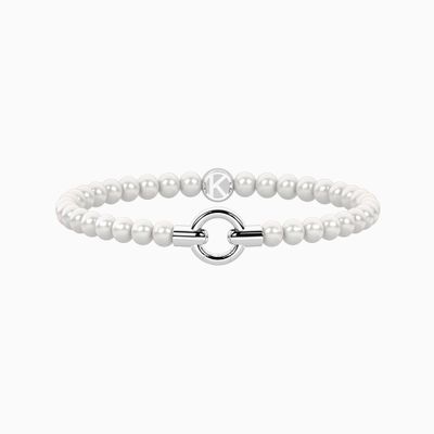 Bracciale elastico componibile con perle conchiglia Kidult