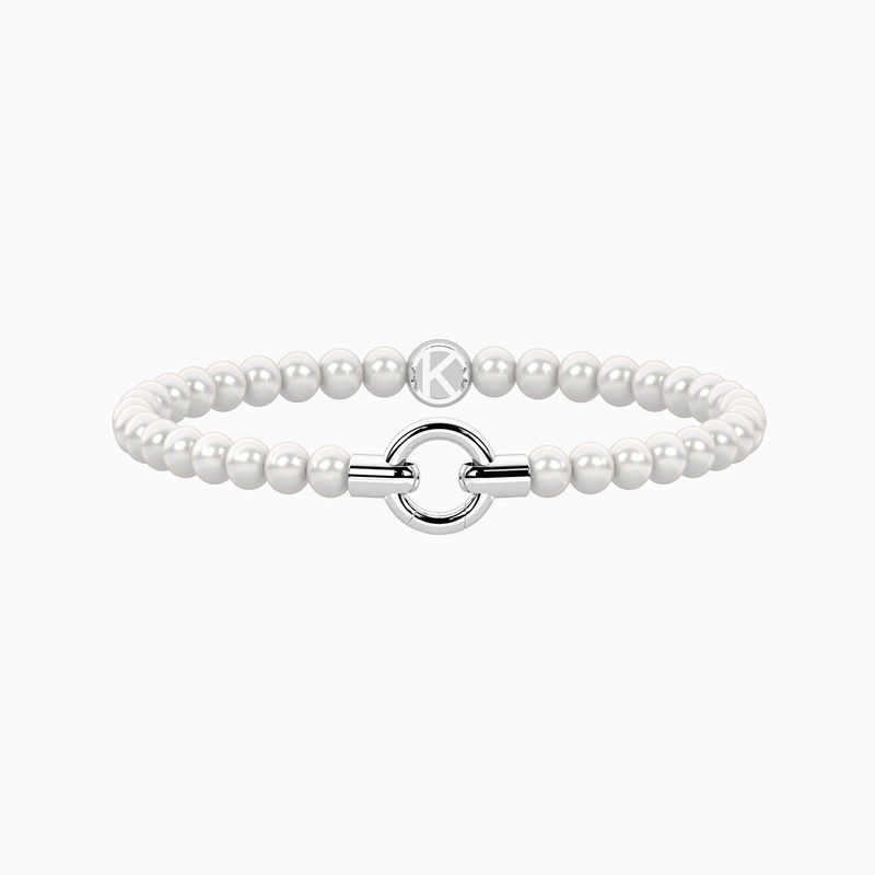 Bracciale elastico componibile con perle conchiglia Kidult