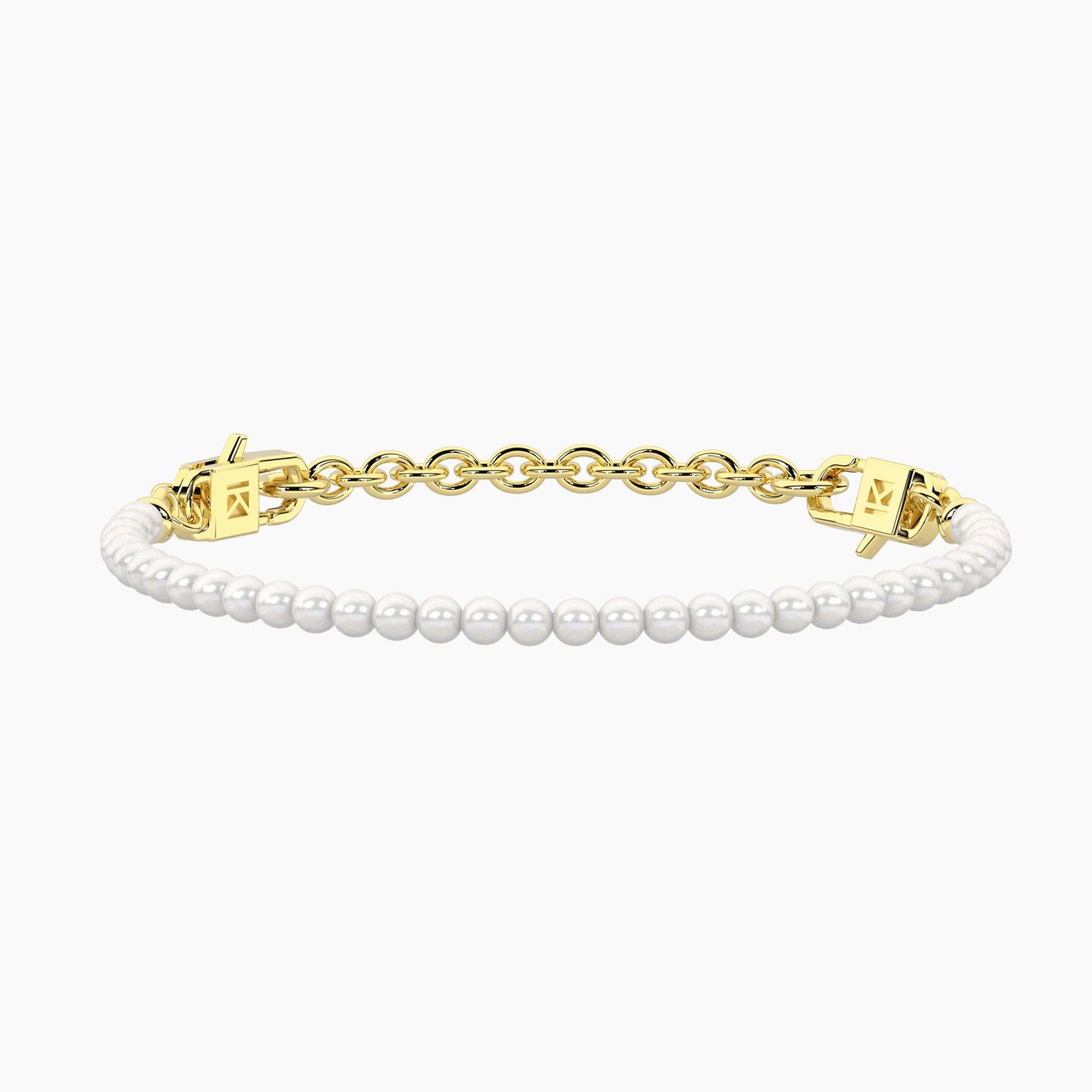 Bracciale componibile dorato con perle conchiglia Kidult