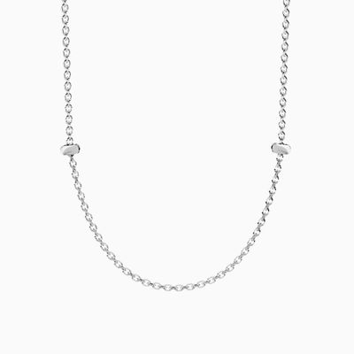 Collana in acciaio con catena forzatina diamantata Kidult