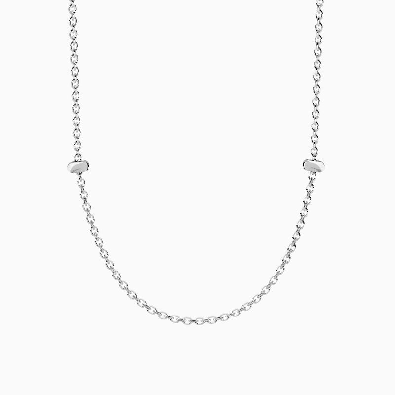 Collana in acciaio con catena forzatina diamantata Kidult