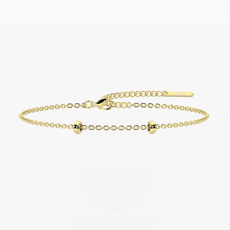 Cavigliera dorata componibile con catena diamantata Kidult