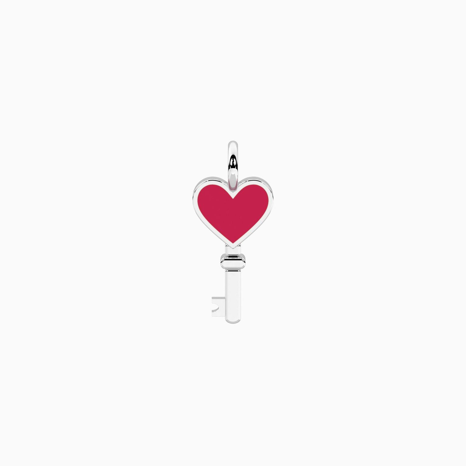Ciondolo a forma di chiave con cuore in cristalli Kidult