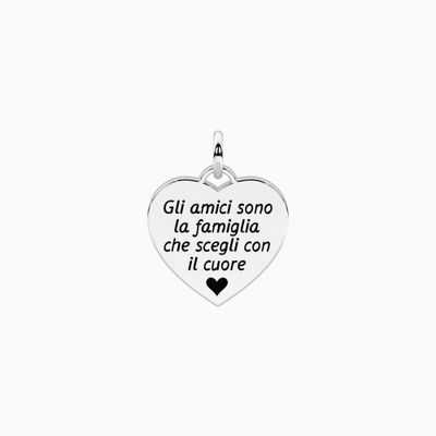 Ciondolo cuore con frase amicizia Kidult