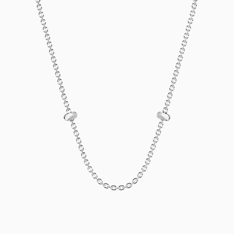 Girocollo in acciaio con catena forzatina diamantata Kidult