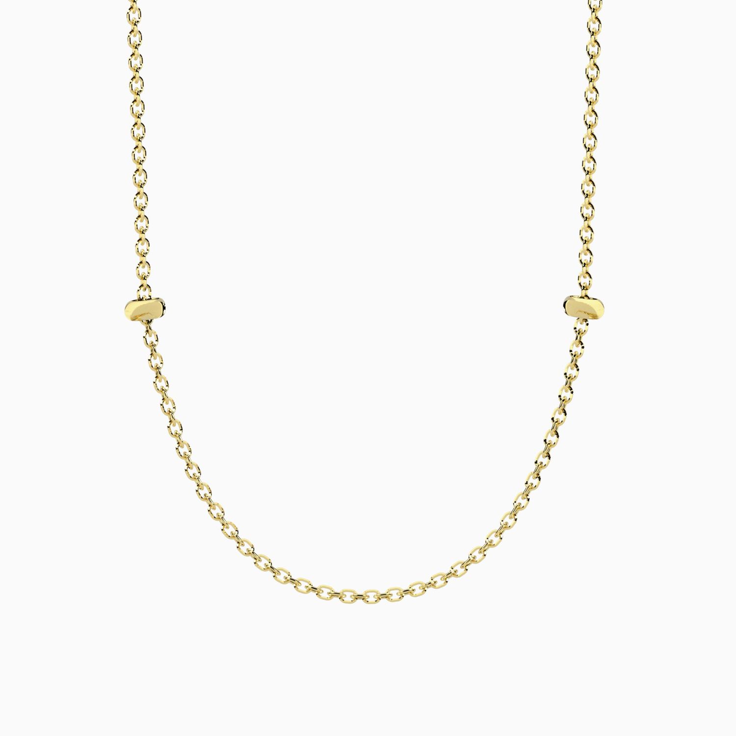 Collana dorata con catena forzatina diamantata Kidult