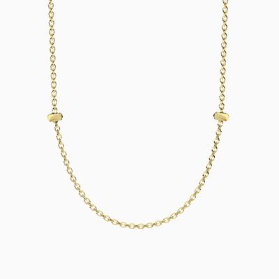 Collana dorata con catena forzatina diamantata Kidult