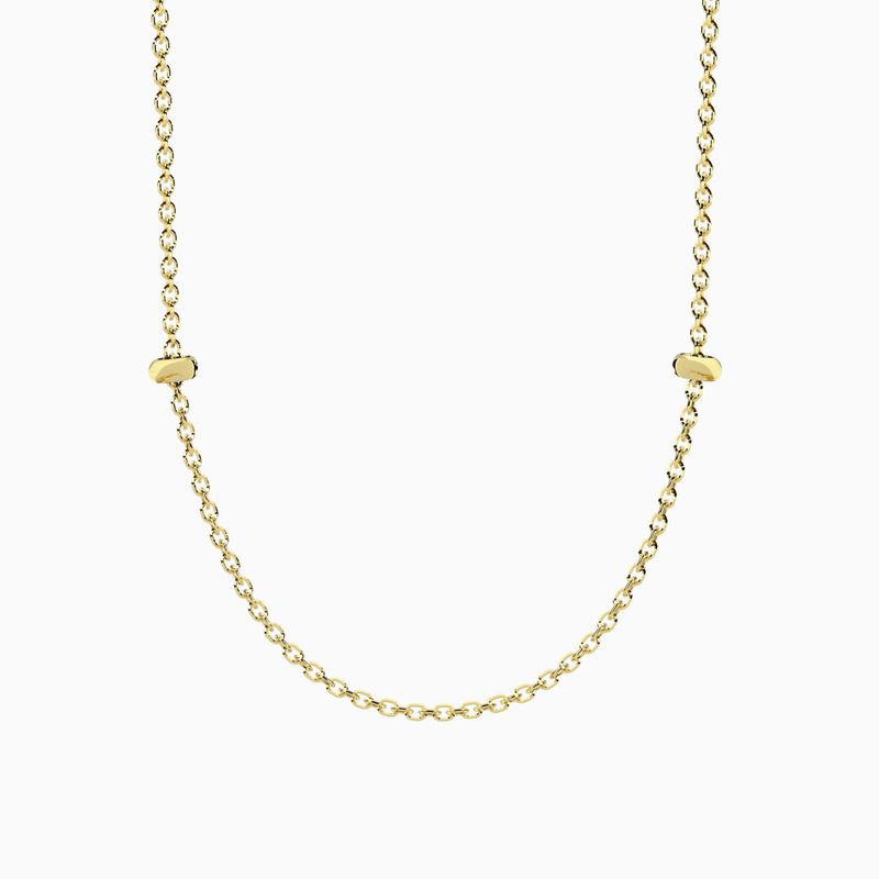 Collana dorata con catena forzatina diamantata Kidult