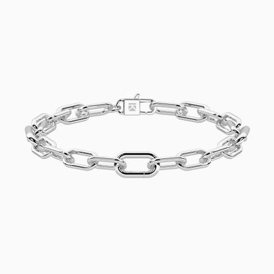 Bracciale in acciaio componibile maglia larga Kidult