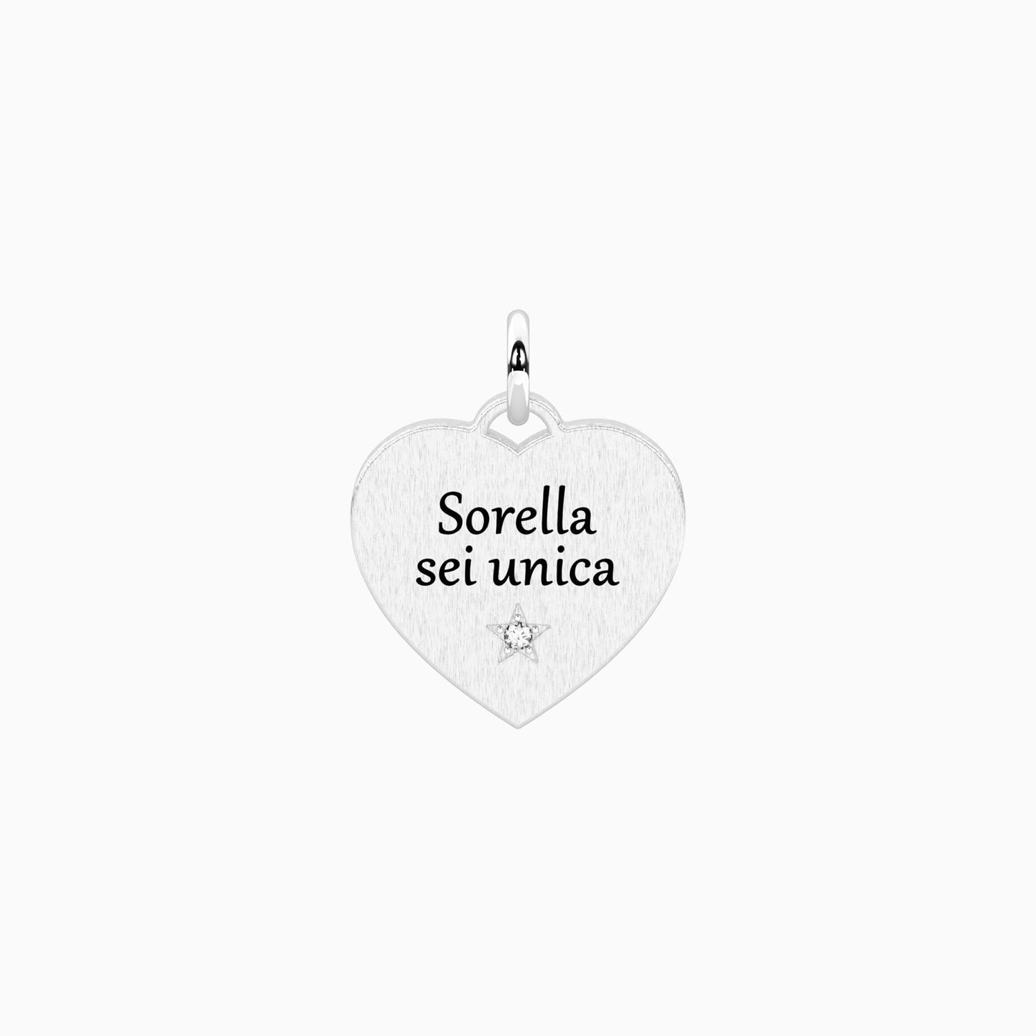 Ciondolo cuore con frase per la sorella Kidult