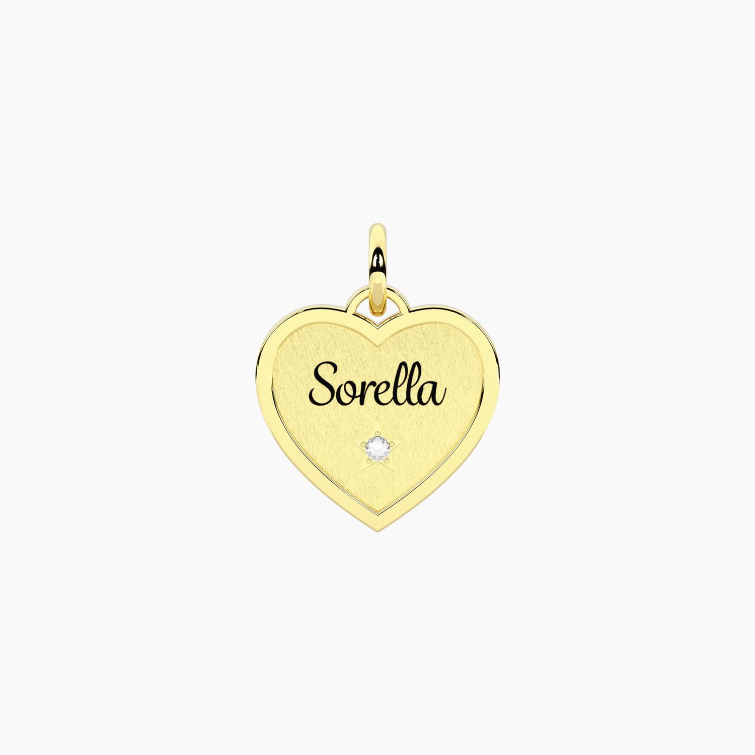 Ciondolo dorato con scritta sorella Kidult