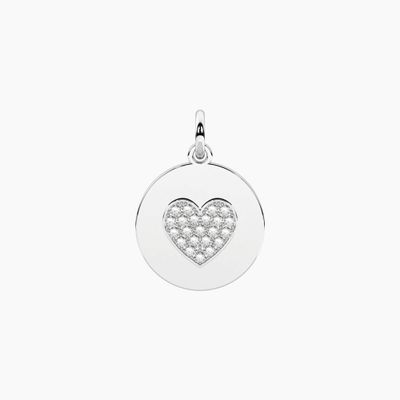 Ciondolo con frase i love you more e cristalli Kidult