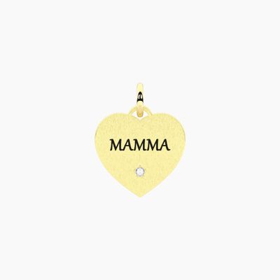 Ciondolo dorato con scritta mamma Kidult Ciondolo dorato con scritta mamma Kidult