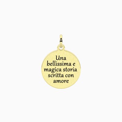 Ciondolo dorato con frase sulla famiglia Kidult