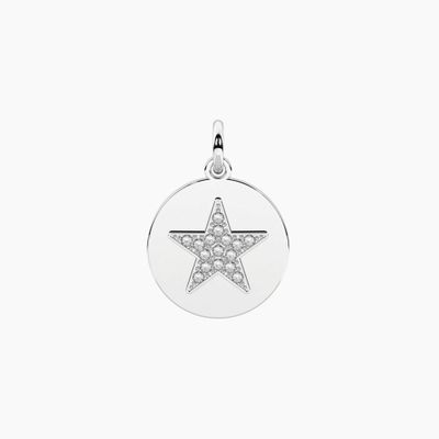 Ciondolo tondo mira alle stelle con cristalli Kidult