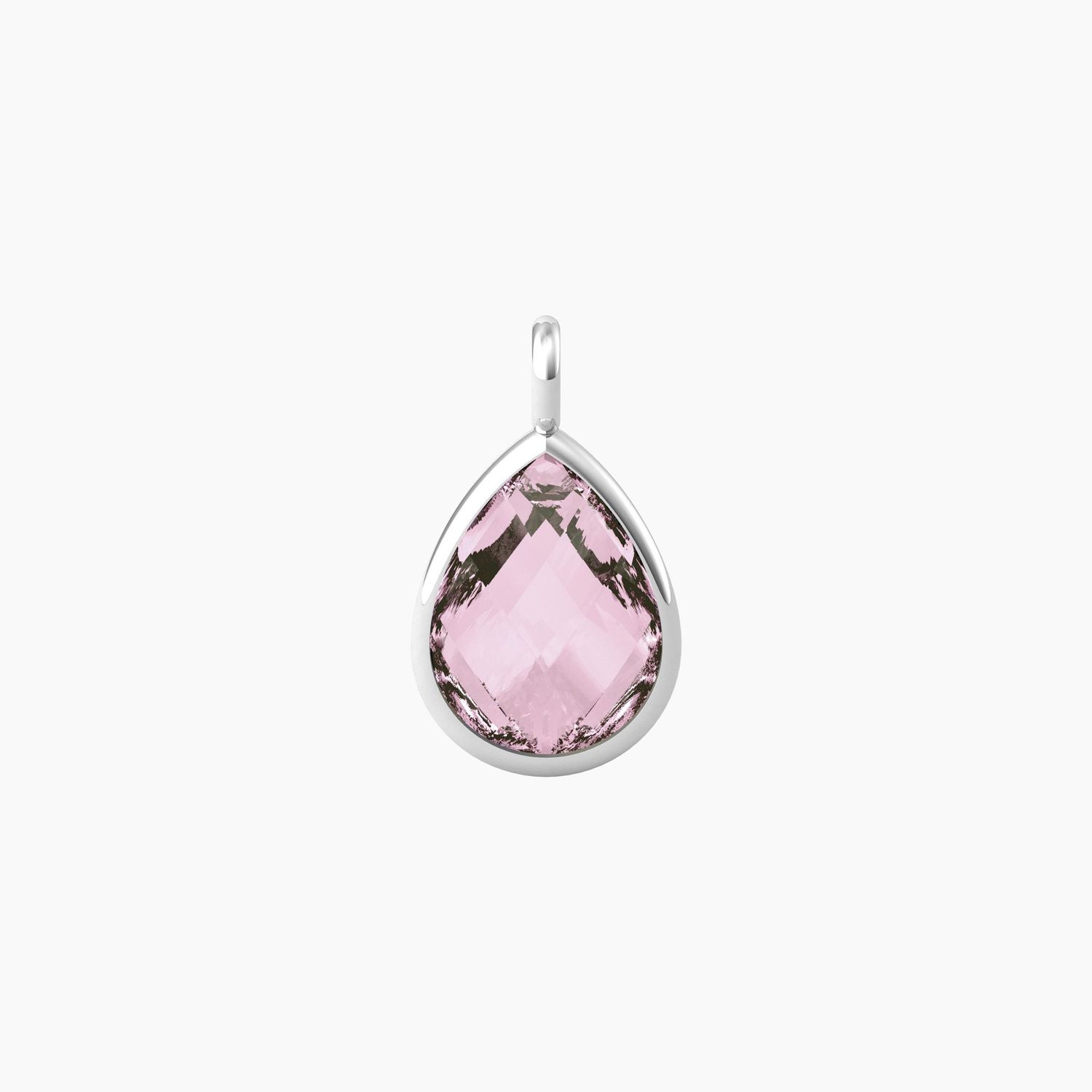 Ciondolo taglio goccia in glass rosa Kidult