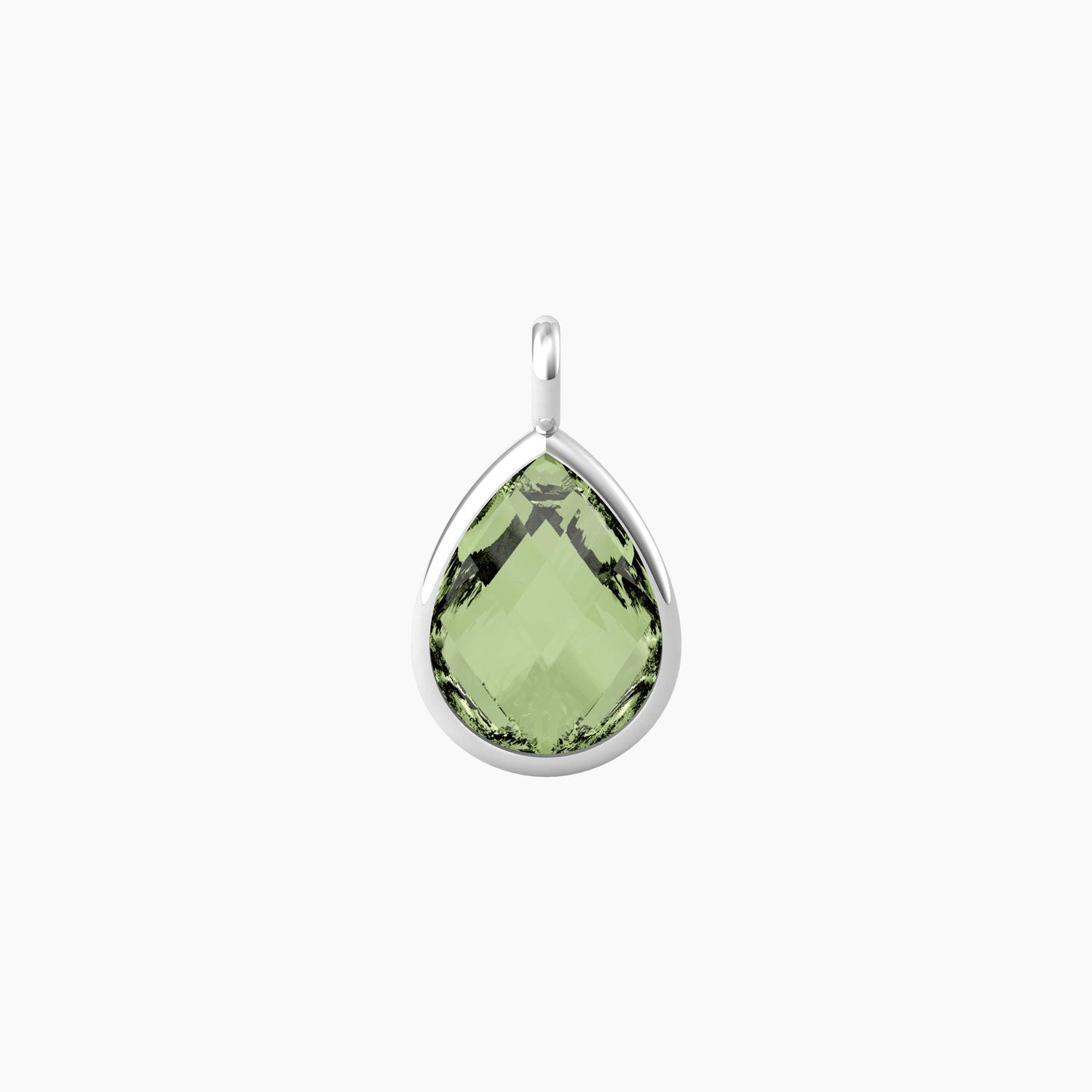 Ciondolo taglio goccia in glass verde Kidult