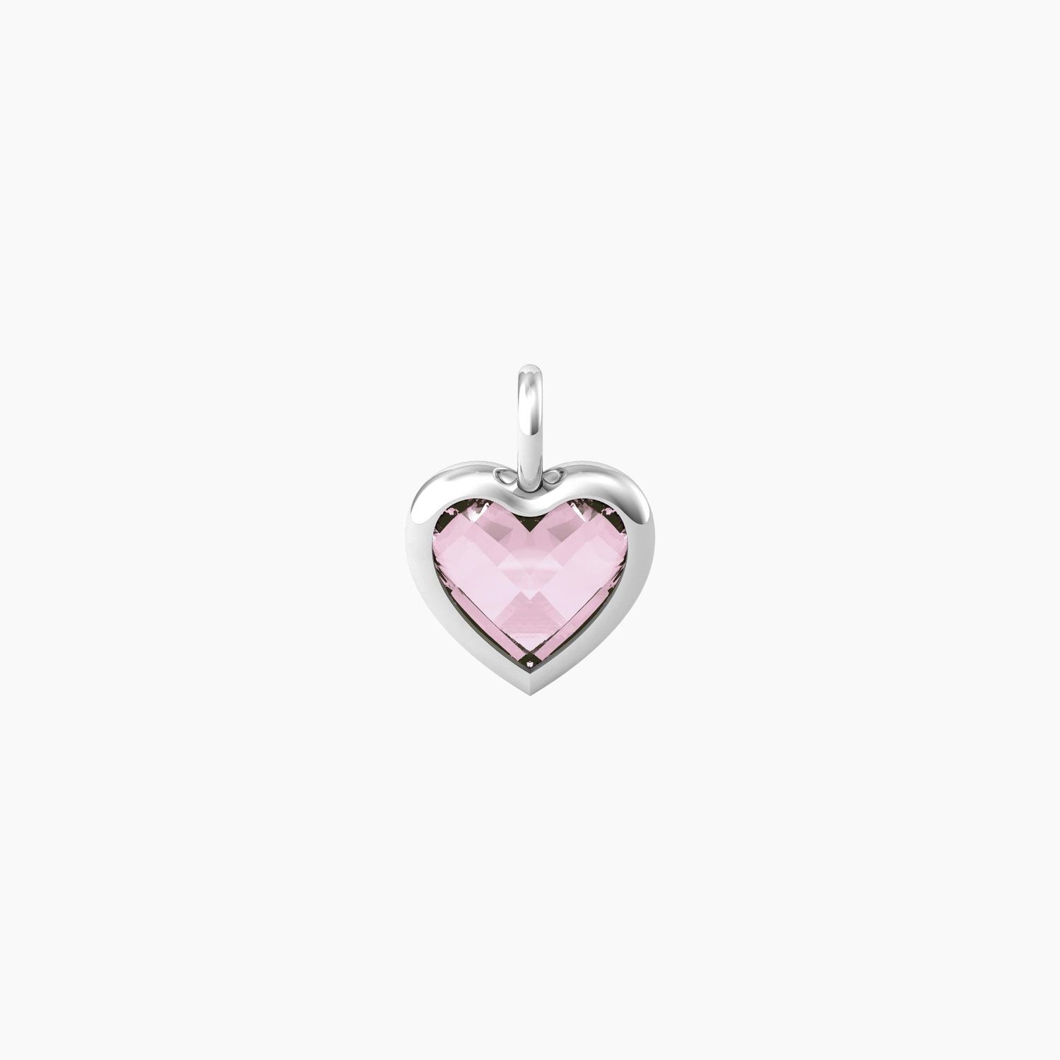 Ciondolo a forma di cuore in glass rosa Kidult