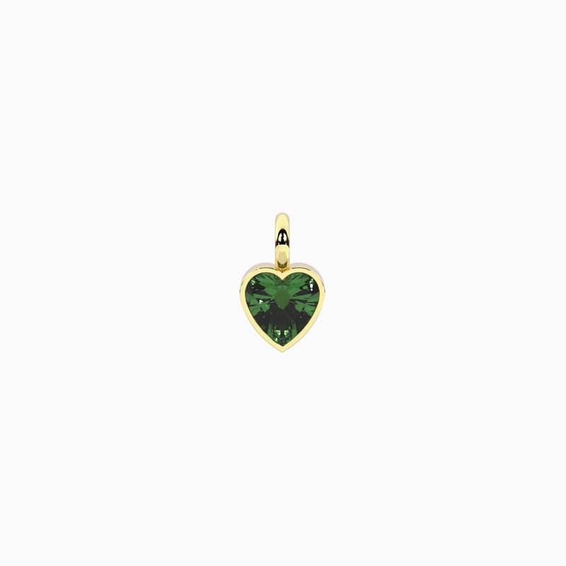Ciondolo con zircone verde taglio cuore Kidult