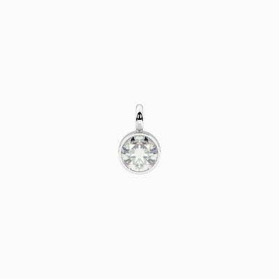 Ciondolo con zircone bianco tondo Kidult