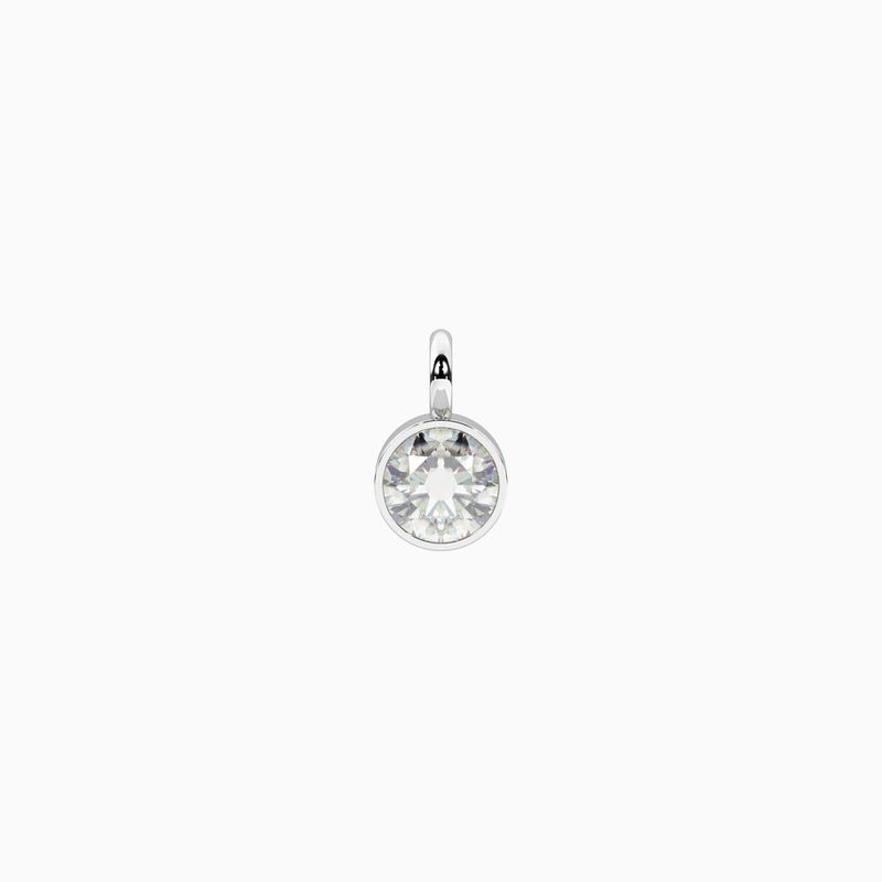 Ciondolo con zircone bianco tondo Kidult