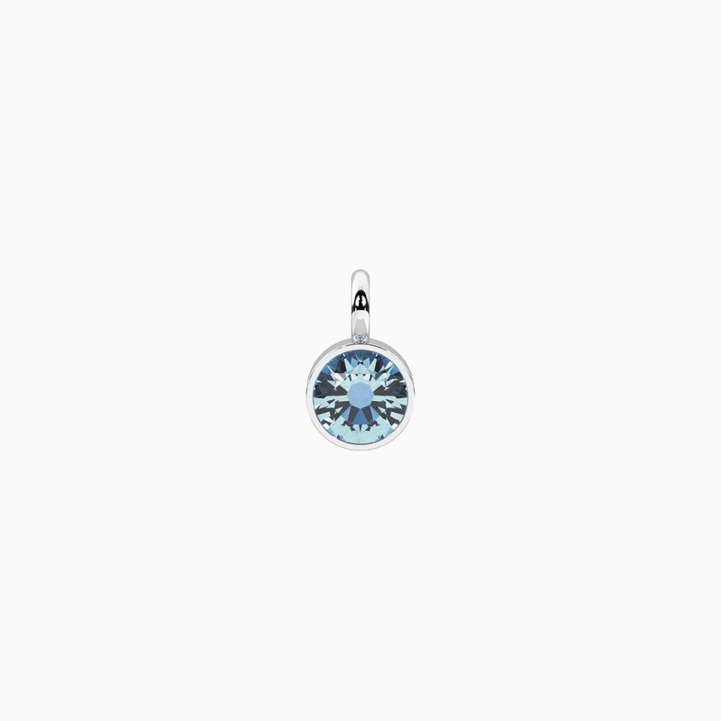 Ciondolo con zircone azzurro tondo Kidult