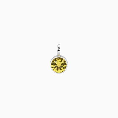 Ciondolo con zircone giallo tondo Kidult