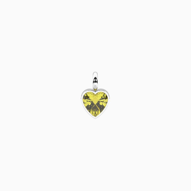 Ciondolo con zircone giallo taglio cuore Kidult
