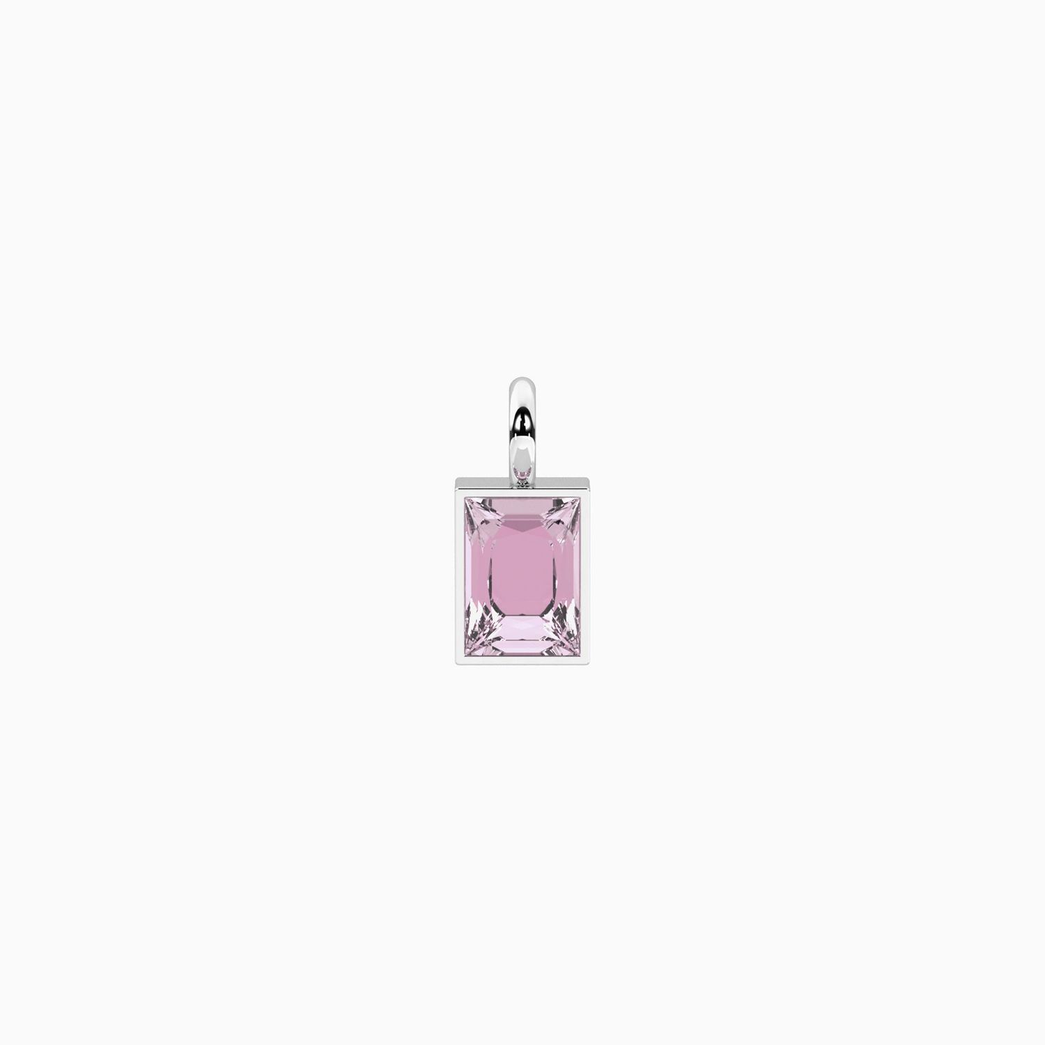 Ciondolo con zircone rosa taglio baguette Kidult