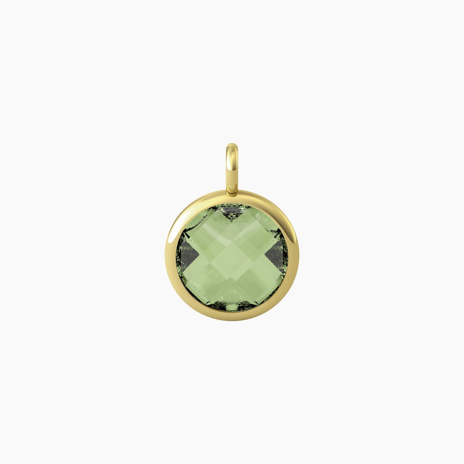 Ciondolo tondo con glass verde Kidult