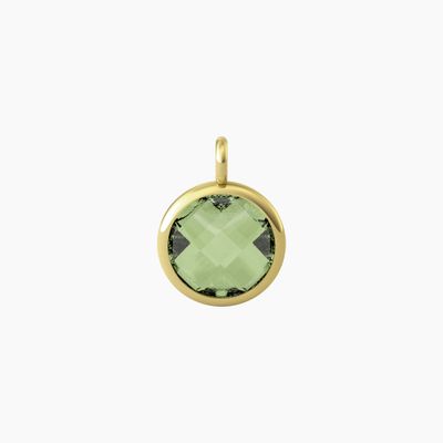 Ciondolo tondo con glass verde Kidult