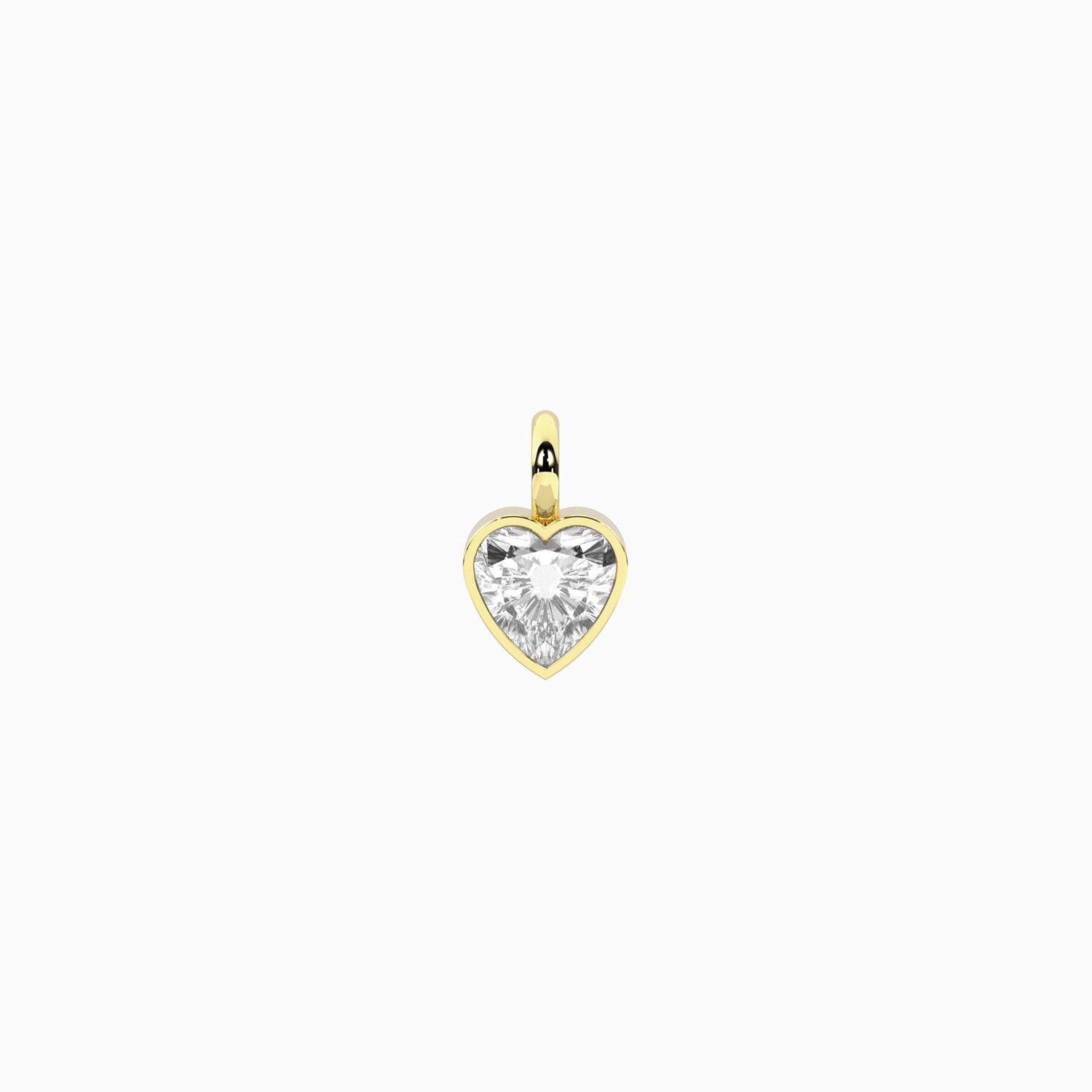 Ciondolo con zircone bianco taglio cuore Kidult