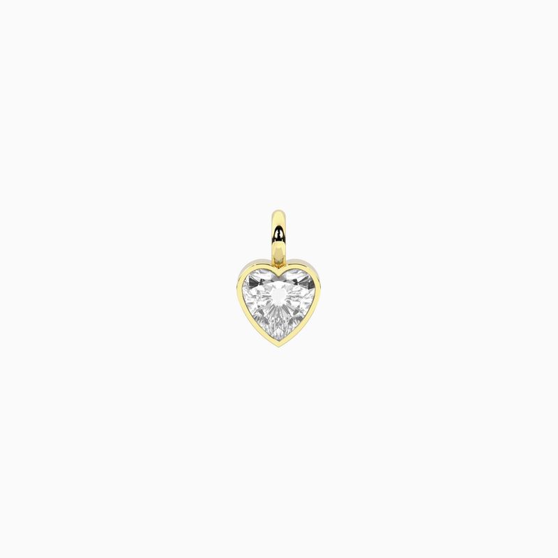 Ciondolo con zircone bianco taglio cuore Kidult